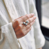 Pompom ring Basic 3 beads